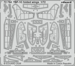 Eduard 72754 Grumman TBF-1 C - Folded Wings (for Hobby Boss Kits) 1/72