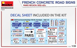 MiniArt 35659 FRENCH CONCRETE ROAD SIGNS. PARIS REGION 1930-40&amp;#39;s 1/35 – imagen 2