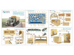 Quinta Studio QD+35156 Voroshilovets Tractor 3D-Printed &amp; coloured Interior on decal paper (Trumpeter) (with 3D-printed resin parts) 1/35