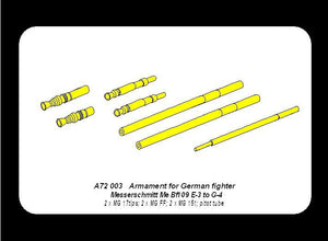 Aber A72 003 Armament for German fighter Me 109E-3 to G-4 1/72 – image 8