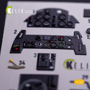 KELIK K32020 BF-109 E - Interior 3D Decal with 3D printed parts for Trumpeter kit 1/32 – Bild 6