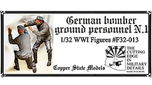 Maquette Copper State Models F32-013 Personnel au sol d'un bombardier allemand N°1 1/32