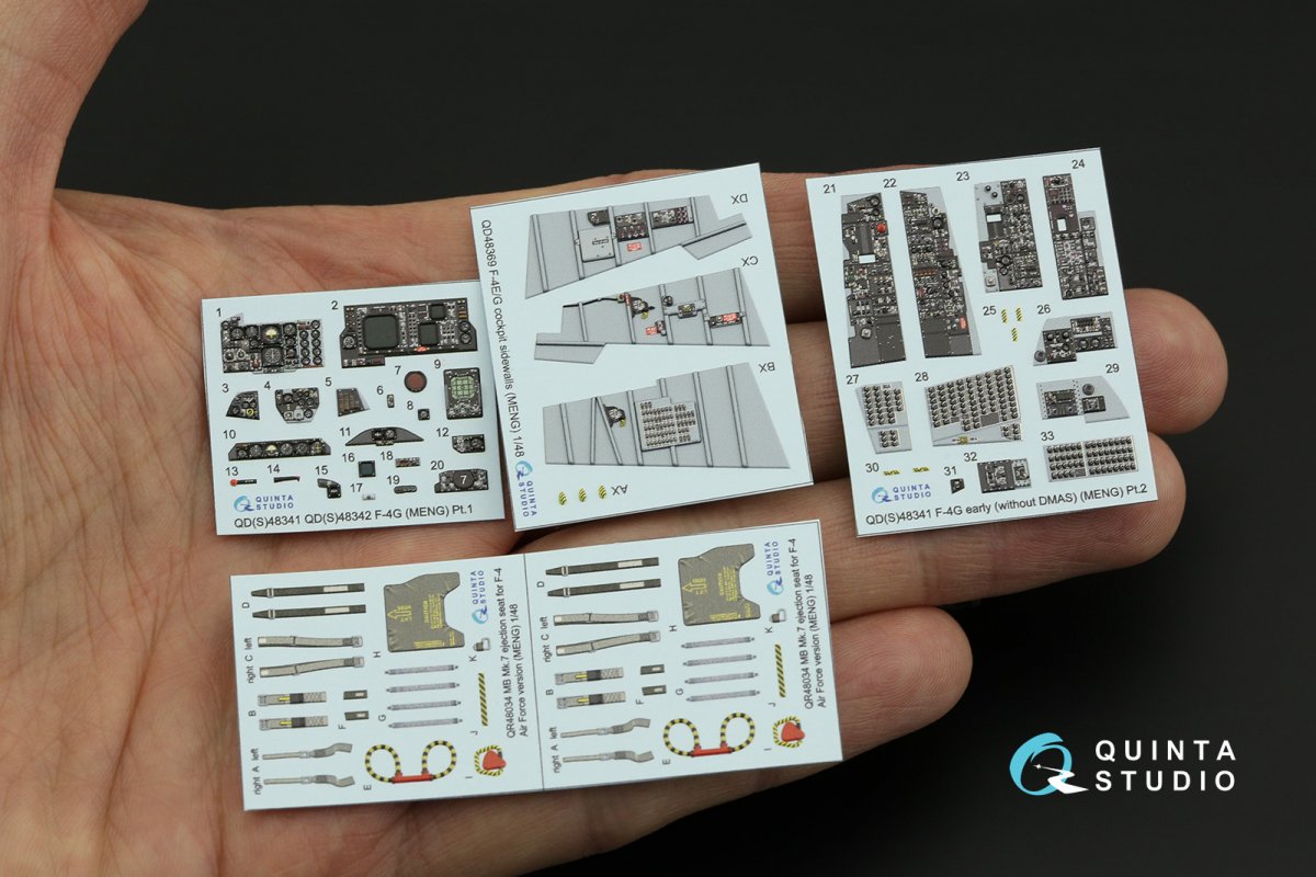 Quinta Studio QD48341 F-4G early 3D-Printed &amp;amp; colored Interior on decal paper (Meng) 1/48 – Bild 4