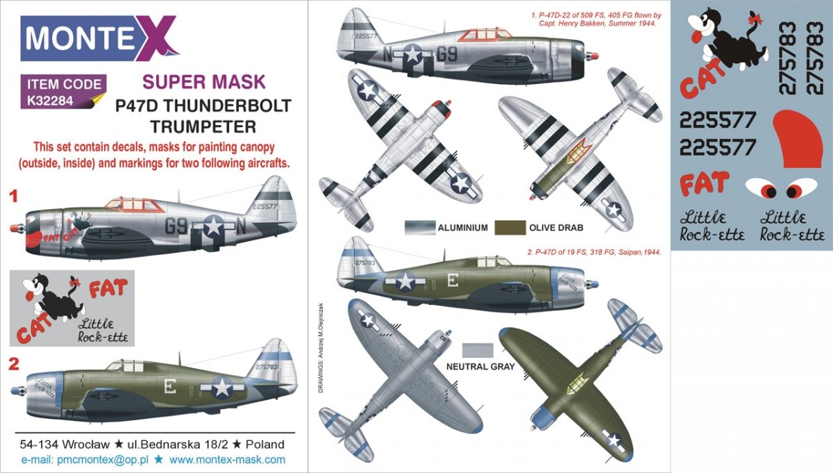 Montex K32284 P-47D RAZORBACK 1/32