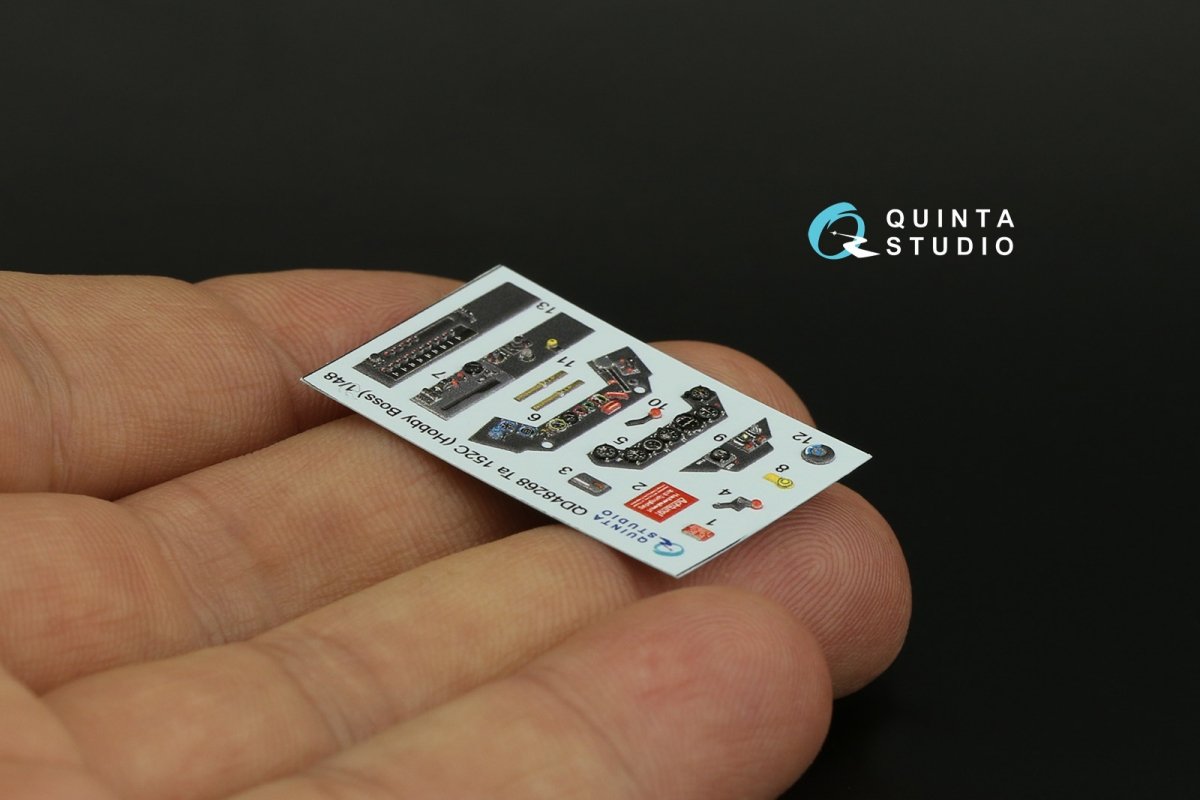 Quinta Studio QD48268 Ta 152C 3D-Printed &amp;amp; colored Interior on decal paper (Hobby Boss) 1/48 – immagine 4