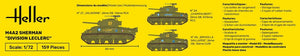 Heller 79894 M4A2 Sherman Division Leclerc deco.FR 1/72 – immagine 6