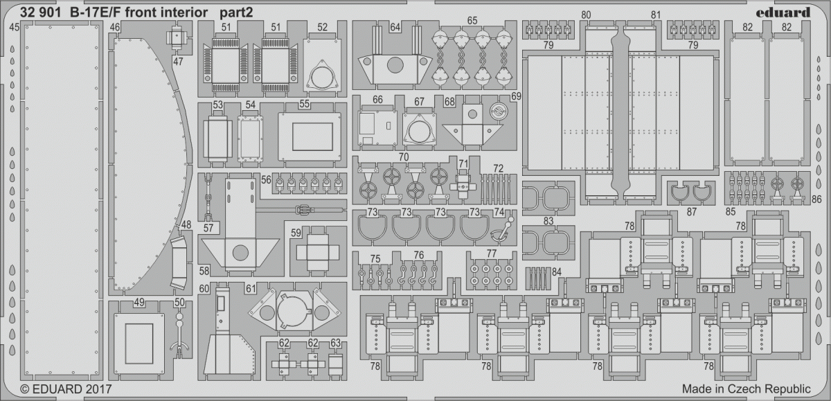 Eduard 32901 B-17E/ F front interior 1/32 HK MODELS – Bild 2