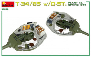 Miniart 35290 T-34/85 w/D-5T. PLANT 112. SPRING 1944. INTERIOR KIT 1/35 – immagine 11