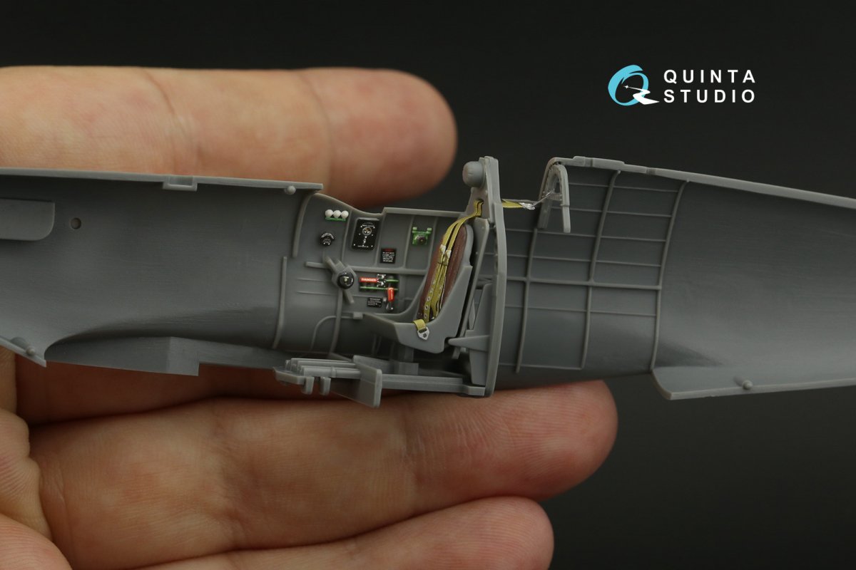 Quinta Studio QD48136 Spitfire Mk.V 3D-Printed &amp;amp; colored Interior on decal paper (Tamiya) 1/48 – immagine 10