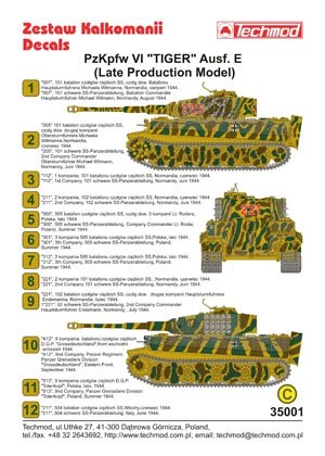 Techmod 35001 - Pz.Kpfw.VI Tiger Ausf.E (Late Production Model) 1/35 – image 2