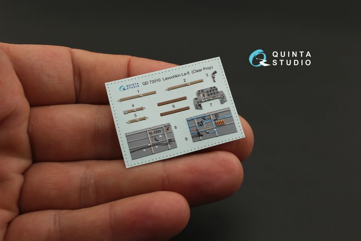 Quinta Studio QD72010 La-5 3D-Printed &amp;amp; colored Interior on decal paper (for ClearProp kit) 1/72 – obrázek 2