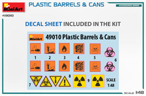MiniArt 49010 PLASTIC BARRELS &amp;amp; CANS 1/48 – imagen 2