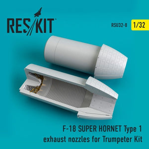 RESKIT RSU32-0008 F-18 (E/G) SUPER HORNET Type 1 exhaust nozzles for Trumpeter Kit 1/32
