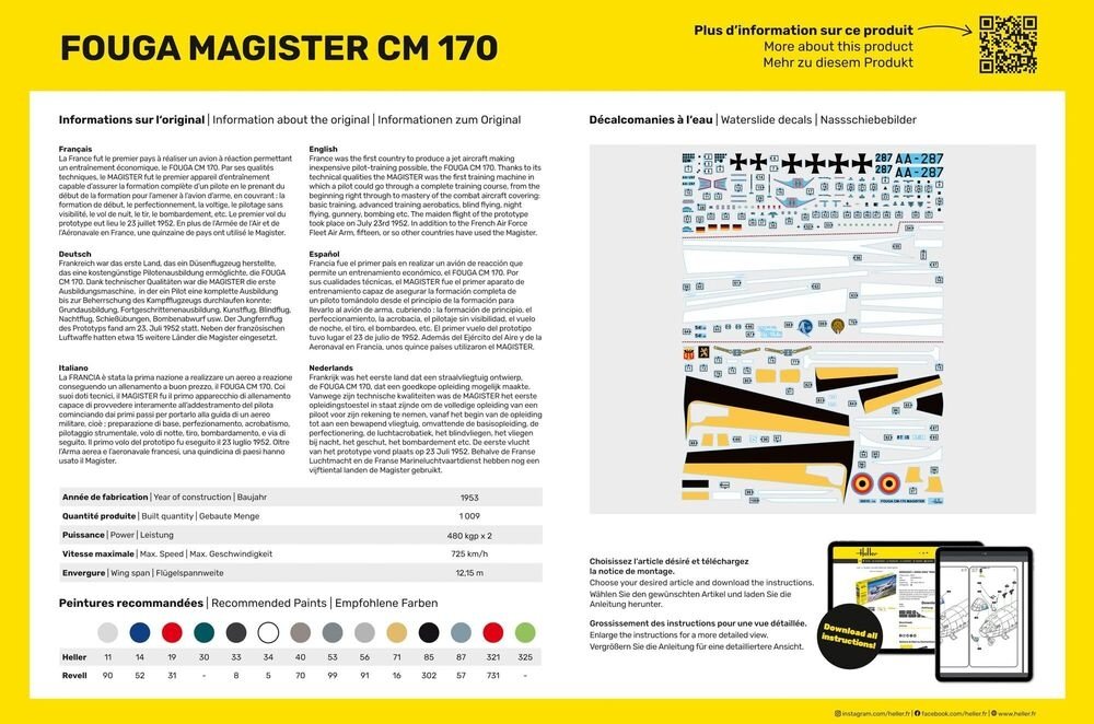 Heller Heller 30510 Fouga Magister CM 170 1/48 – image 5