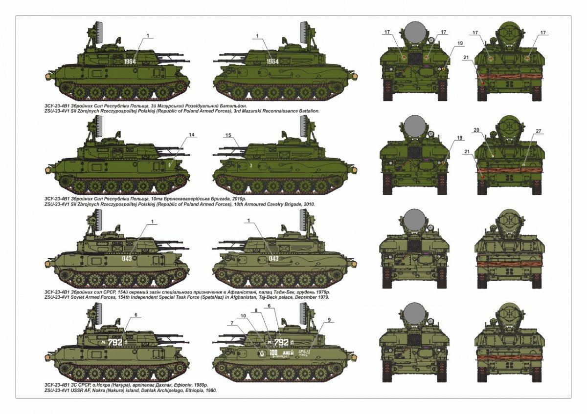 Armory Models 72443 ZSU-23-4V1 Shilka mod.1970 Soviet Modern AA SPG 1/72 – image 18