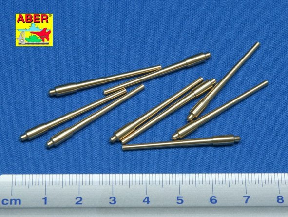 Aber 350L-06 Set of 9pcs 406mm short barrels for US ships for turrets without antiblast covers: North Carolina, Washington 1/350 – obrázek 2