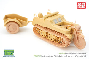 T-Rex Studio TR85060 Kettenkaraftrad Winterkette w/Sprockets, Wheels Type 2 1/35 – image 6