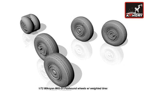 Armory Models AW72025 Mikoyan MiG-31 Foxhound wheels 1/72 – obrázek 2