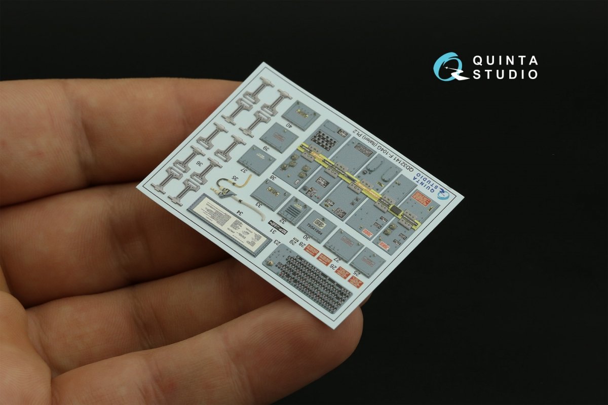 Quinta Studio QD32141 F-104G 3D-Printed &amp;amp; colored Interior on decal paper (Italeri) 1/32 – immagine 4