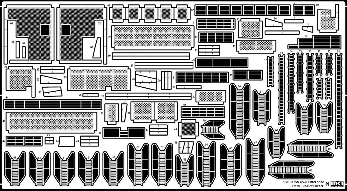 MK1 Design MD-20022 USS CV-6 Enterprise DX with Full Wooden Deck for Trumpeter 1/200 – Bild 70