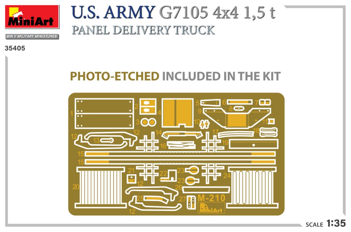 MiniArt 35405 US ARMY G7105 4х4 1.5 t PANEL DELIVERY TRUCK 1/35 – image 2