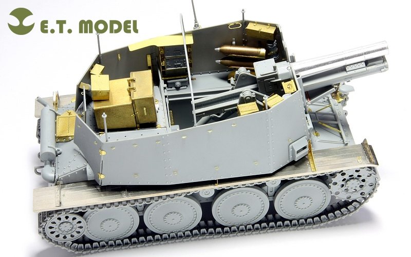 ET Model E35-005 WWII German Sd.Kfz.138/1 Ausf.H 15cm sIG33/1 “Grille” (For DRAGON 6470) (1/35) – image 4