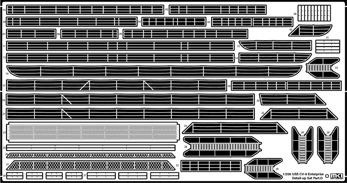 MK1 Design MD-20021 US Navy Aircraft Carrier CV-6 Enterprise Detail Up Parts Dx for Trumpeter 1/200 – Bild 52