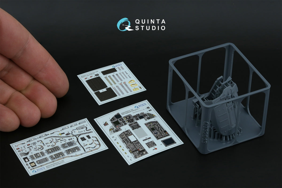 Quinta Studio QD+32252 F-15C PAD-upgraded 3D-Printed &amp;amp; colored Interior on decal paper (Tamiya) (with 3D-printed resin parts) 1/32 – Bild 3