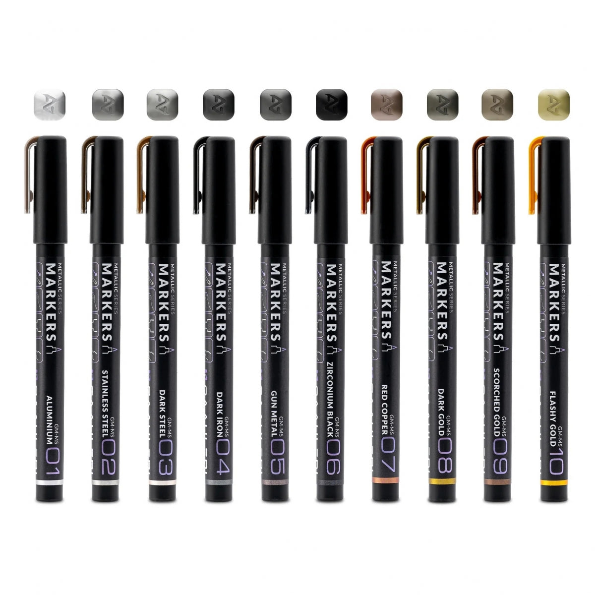 Gaahleri GM-SET Metallic Series Marker Set (10 pcs)