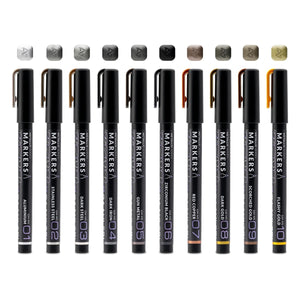 Gaahleri GM-SET Metallic Series Marker Set (10 pcs)