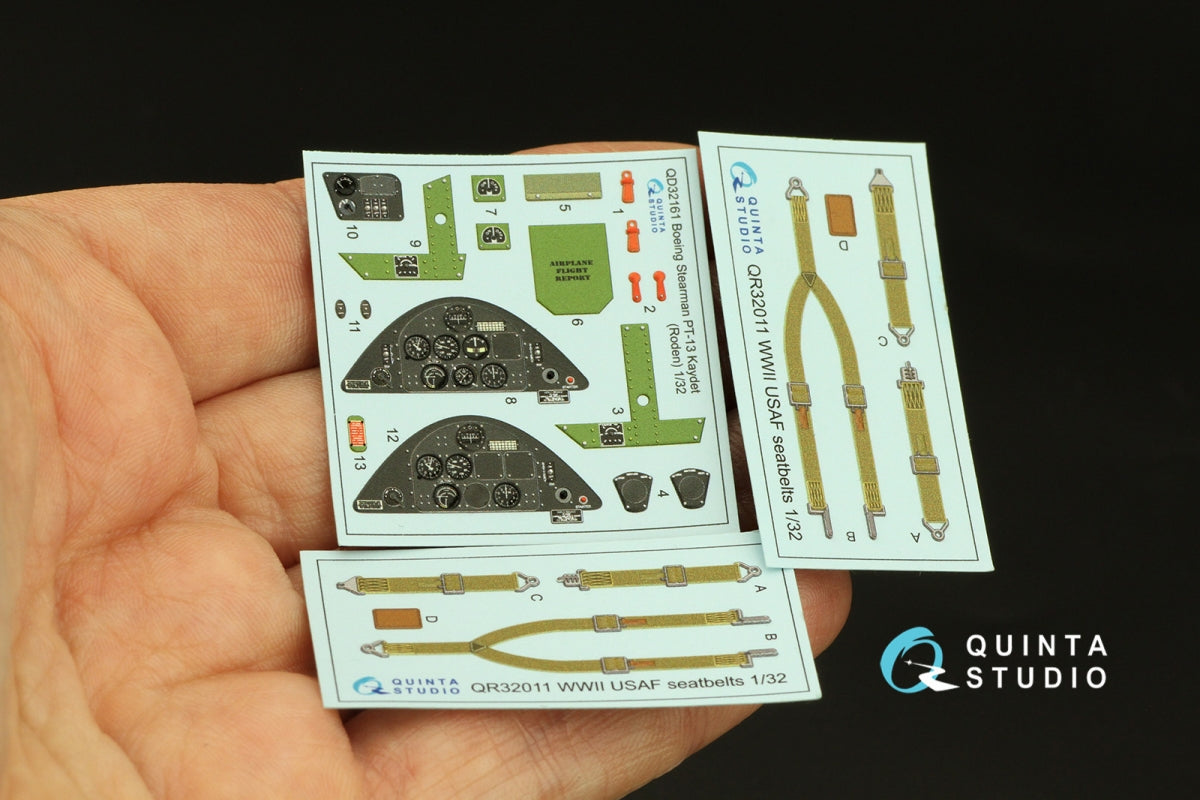 Quinta Studio QD32161 PT-13 Kaydet 3D-Printed &amp;amp; colored Interior on decal paper (Roden) 1/32 – Bild 3
