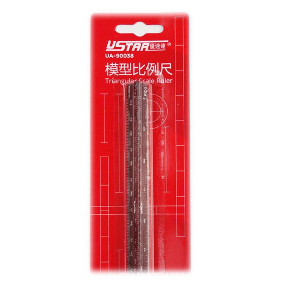U-Star UA-90038 Triangular Scale Ruler