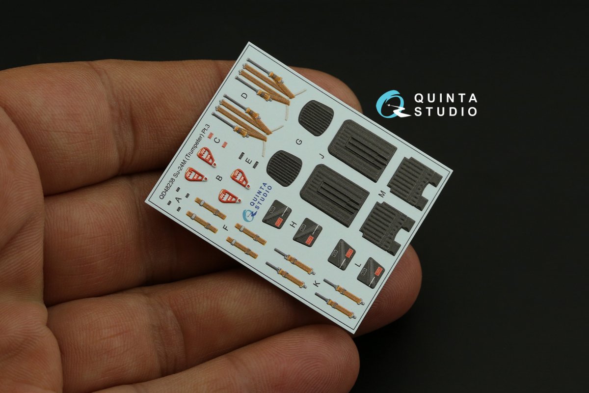 Quinta Studio QD48238 Su-24M 3D-Printed &amp;amp; colored Interior on decal paper ( Trumpeter ) 1/48 – Bild 12