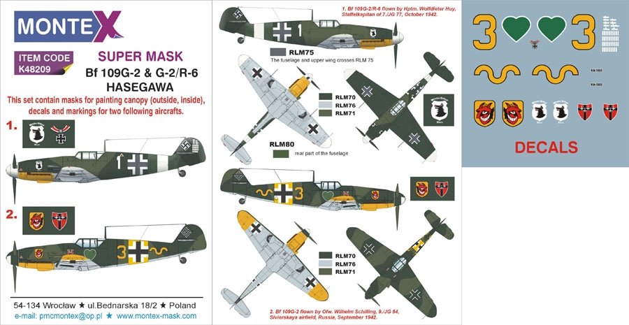 Montex K48209 Bf 109G-2 &amp;amp; G-2/R-6 1/48