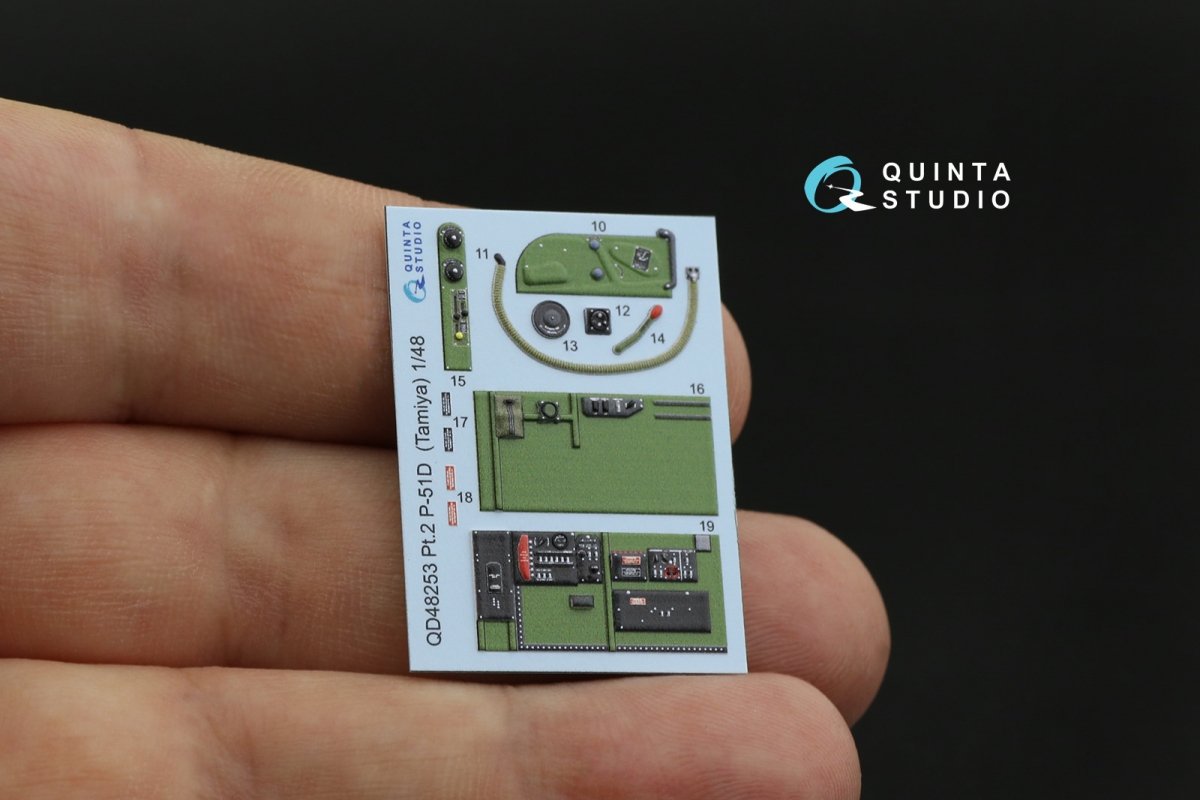 Quinta Studio QD48253 P-51D 3D-Printed &amp;amp; colored Interior on decal paper (Tamiya) 1/48 – Bild 11