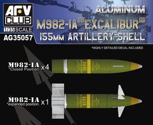 AFV Club AG35057 Aluminum M982-IA &amp;quot;Excalibur&amp;quot; 155mm Artillery Shell 1/35