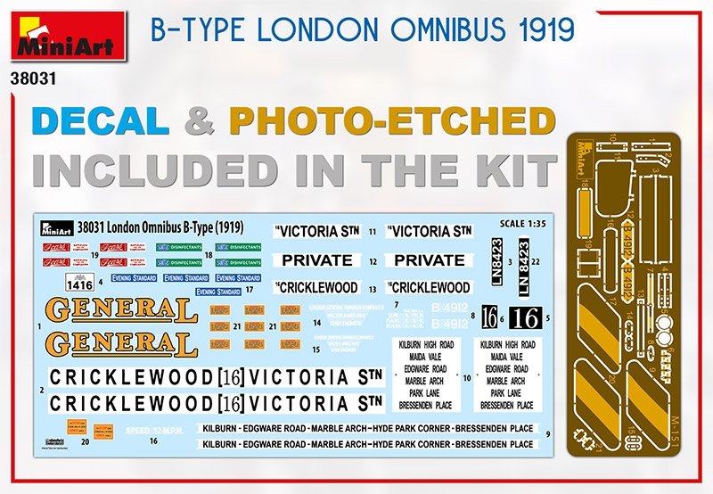 MiniArt 38031 B-TYPE LONDON OMNIBUS 1919 1/35 – image 2