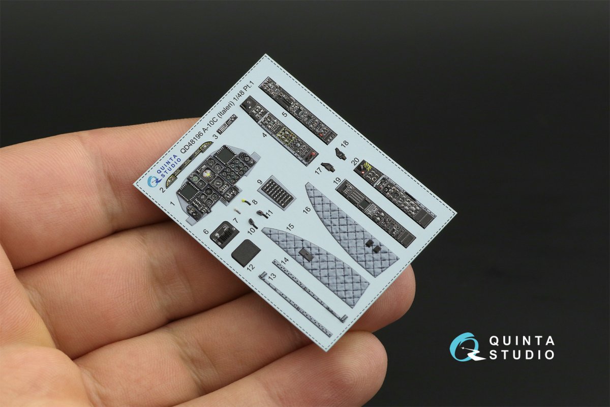 Quinta Studio QD48196 A-10C 3D-Printed &amp;amp; colored Interior on decal paper (for Italeri ) 1/48 – imagen 9