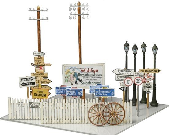 Tamiya 32509 Ensemble de panneaux de signalisation routière (1/48) – image 2