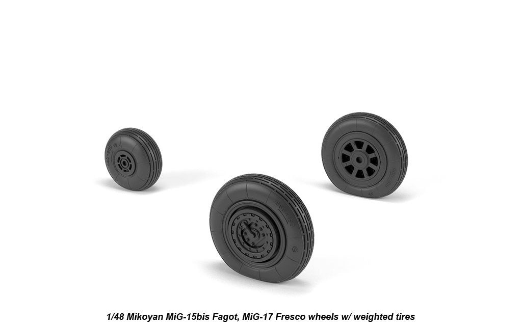 Armory Models AW48033 Mikoyan MiG-15bis Fagot (late) / MiG-17 Fresco wheels w/ weighted tires 1/48 – obrázek 3