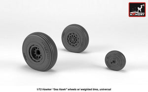 Armory Models AW72417 Hawker Sea Hawk wheels with weighted tires 1/72