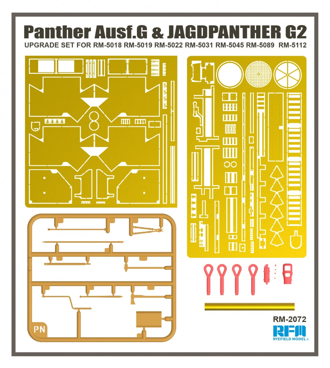 Rye Field Modèle 2072 Panther Ausf.G KIT D&amp;#39;AMÉLIORATION 1/35 – image 3