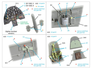 Quinta Studio QD48532 Bf 109E-3/4 3D-Printed &amp;amp; colored Interior on decal paper (HobbyBoss) 1/48 – image 10