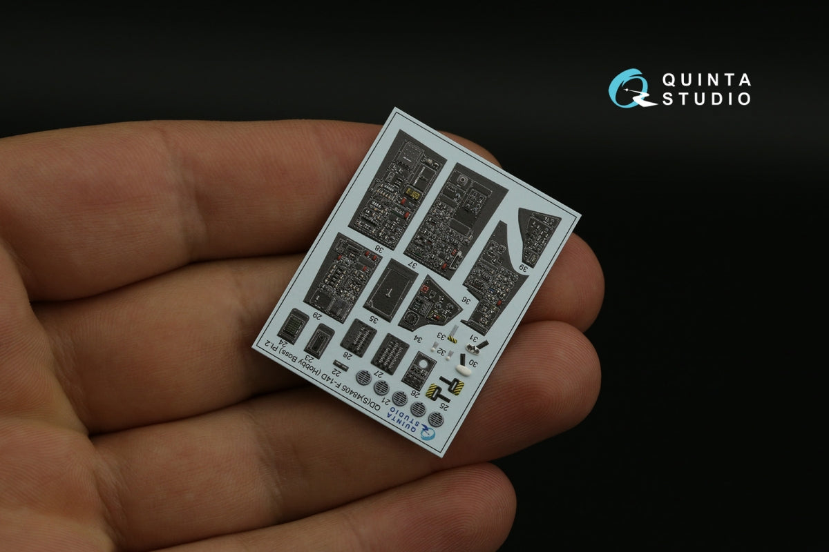 Quinta Studio QDS-48405 F-14D 3D-Printed &amp;amp; colored Interior on decal paper (Hobby Boss) (Small version) 1/48 – image 6