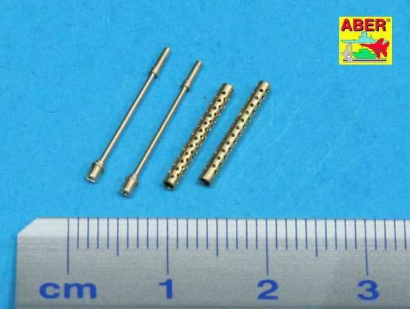 Aber 35L-082 Set of 2 standard barrels for US aircraft machine guns cal .50 Browning ANM2 A4 with one part muzzle (1/35) – immagine 2