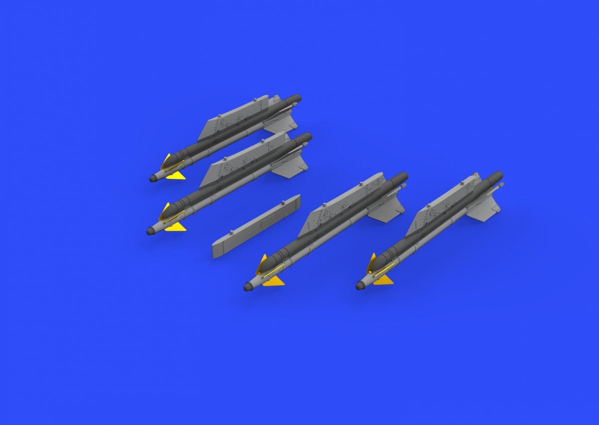 Eduard 672188 R-13M missiles w/ pylons for MiG-21 1/72 – obrázek 2