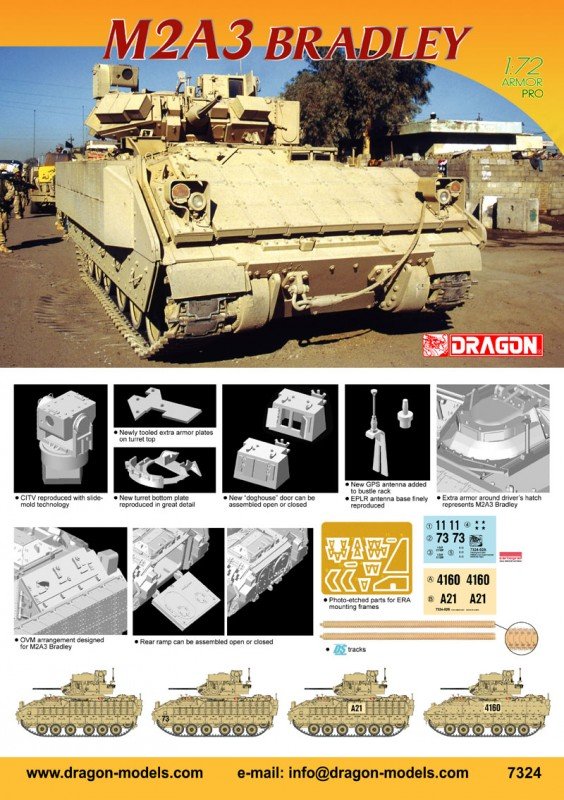 Dragon 7324 M2A3 Bradley 1/72 – obrázek 2