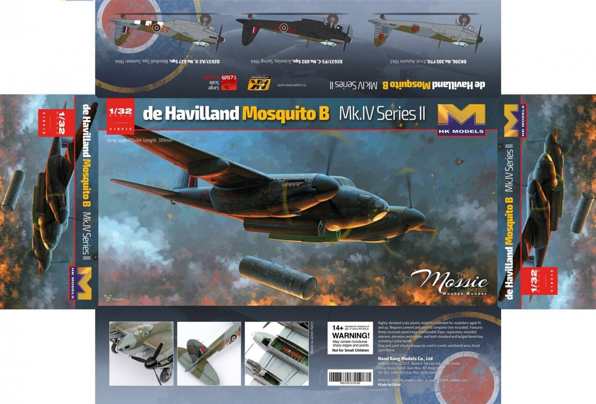 Hong Kong Models 01E015 de Havilland Mosquito B.IV Series II 1/32 – image 2