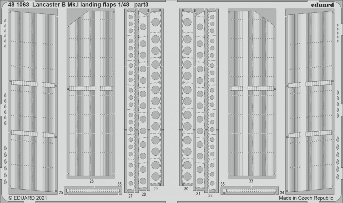Eduard 481063 Lancaster B Mk.I landing flaps HK Models 1/48 – obrázek 2