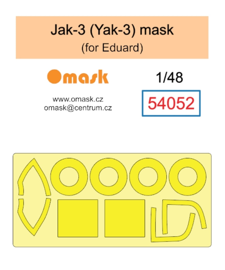 Omask 54052 Yak-3 (Yak-3) mask (for Eduard) 1/48